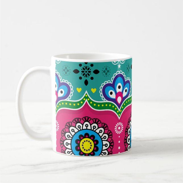 Caneca De Café Design de arte de caminhões indiana e paquistanesa (Esquerda)