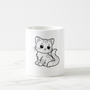 CANECA DE CAFÉ DESIGN DE ARTE DE GATO