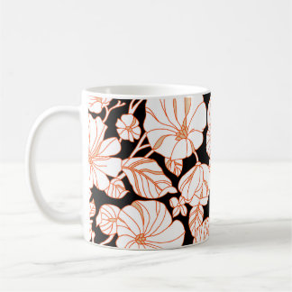 Caneca De Café design de arte floral