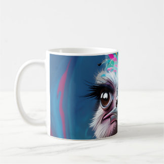 Caneca De Café Design de avestruz único