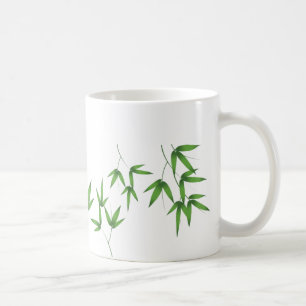 Caneca De Café design de bambu das folhas