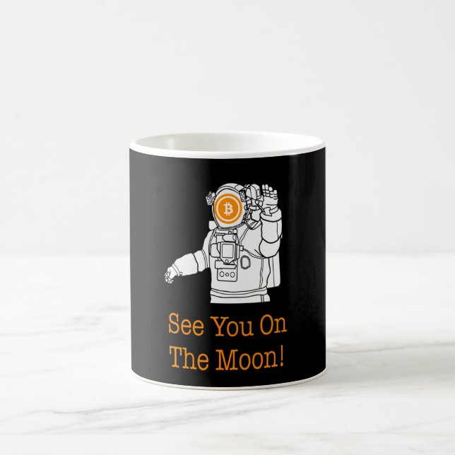 Caneca De Café Design de Bitcoin Inqiue (Centro)