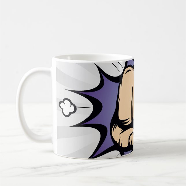 Caneca De Café design de bolhas de quadrinhos de pop. Ilustração  (Esquerda)