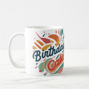 Caneca De Café Design de Bolo de Aniversário