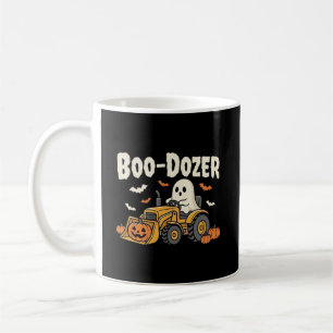 Caneca De Café Design de Bulldozer Fantasma de Halloween Boo-Doze