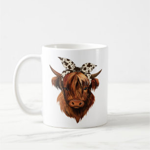 Caneca De Café Design de Cabeça de Vaca Highland