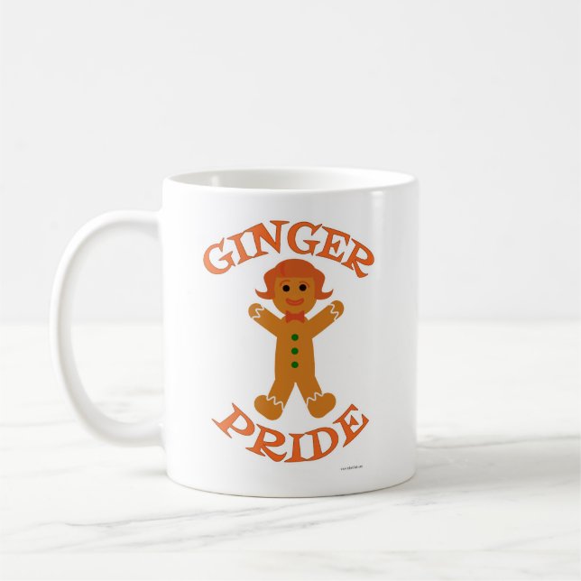 Caneca De Café Design de Cabelo do Orgulho Ginger Festivo Feriado (Esquerda)