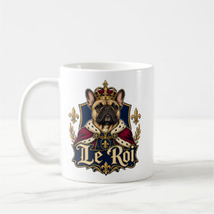 Caneca De Café Design de Cachorro Real Rei Bulldog Francês