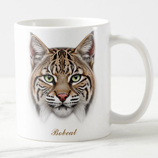 Caneca De Café Design de Café Bobcat de Dois Lados (Criador carregado)