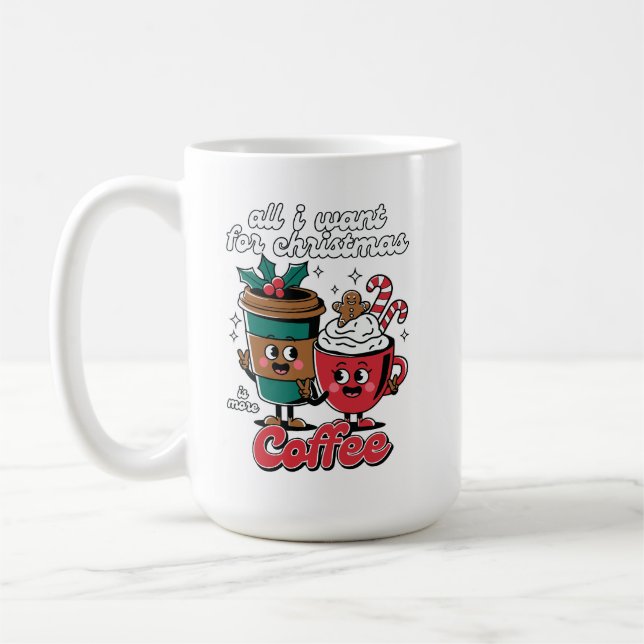 Caneca De Café Design de Café Bonito com Dizendo de Natal (Esquerda)