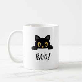 Caneca De Café Design de Café de Gato Bonito de Halloween