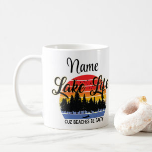 Caneca De Café Design de café personalizado do lago