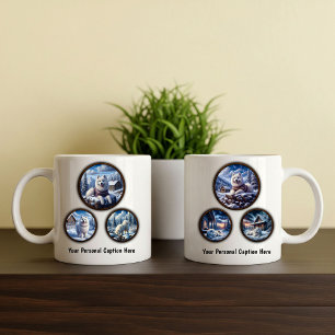 Caneca De Café Design de Café Samoyed de 6 Imagens
