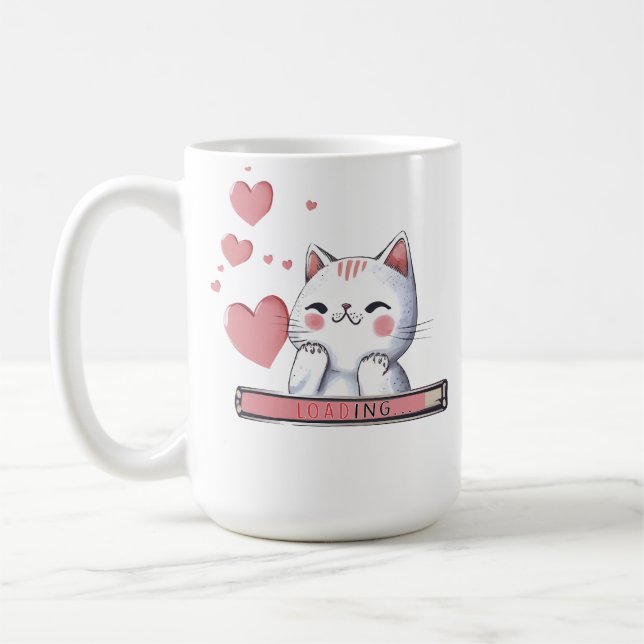 Caneca De Café Design de Cama de Gato (Esquerda)
