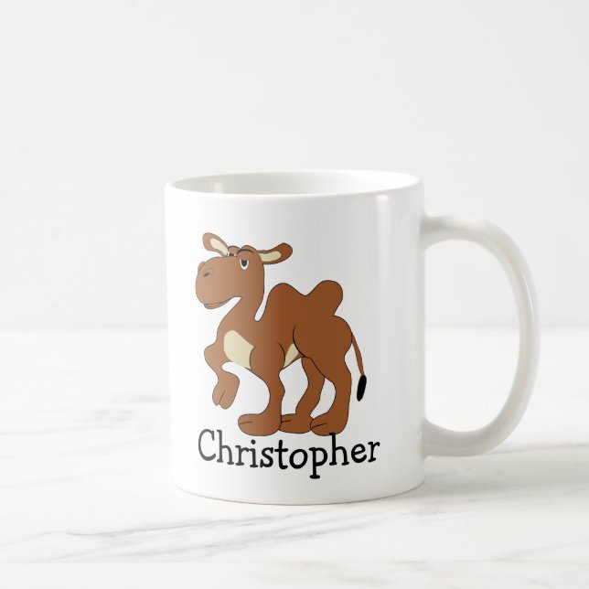 Caneca De Café Design de Camelo Bactriano Personalizado (Direita)