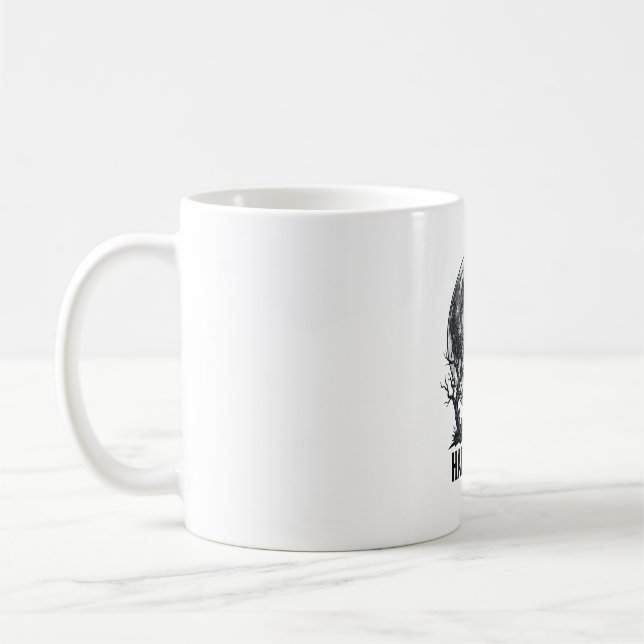 Caneca De Café Design de Camisa da Lua da Casa Assombrada do Hall (Esquerda)