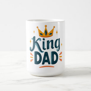 Caneca De Café Design de Camisa do Rei Pai Com Coroa