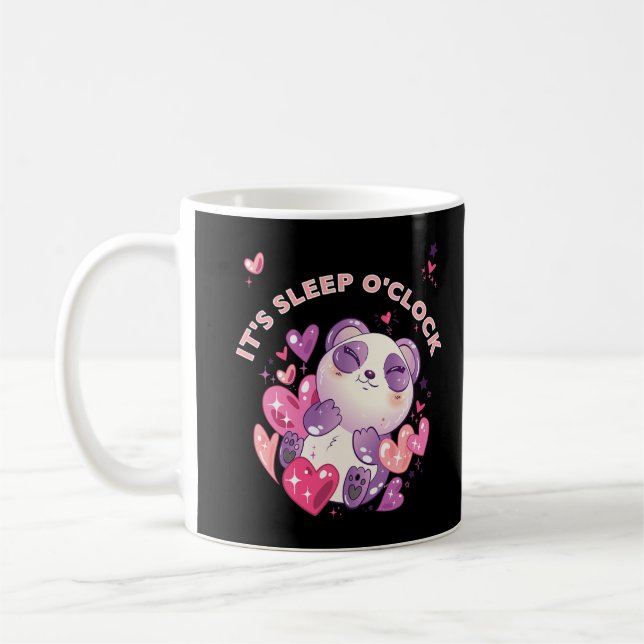 Caneca De Café design de camiseta de panda sonolento fofo (Esquerda)