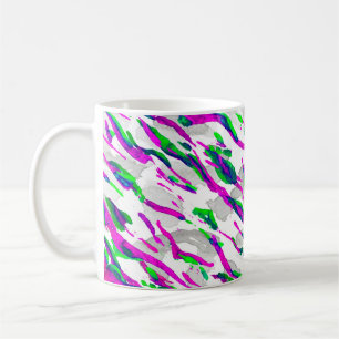 Caneca De Café Design de Camuflagem de Aquarelas. Azulejo Safari