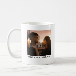 Caneca De Café Design de Casamento Personalizado com Foto do Casa