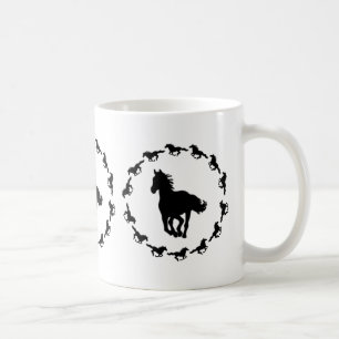 Caneca De Café Design de cavalo Silhouette