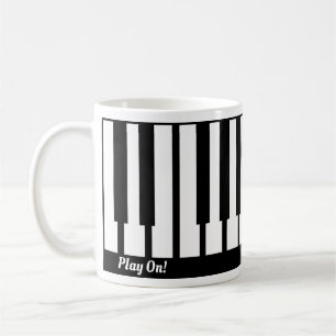 Caneca De Café Design de Chaves de Piano Legal