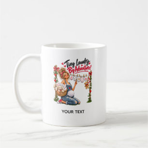 Caneca De Café Design de Chuveiro de Bebê Divertida Pequena Roupa