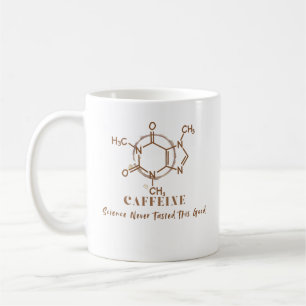 Caneca De Café Design de Ciência do Café Divertido com Cafeína
