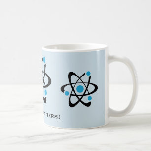 Caneca De Café Design de Ciência dos Átomos Azuis