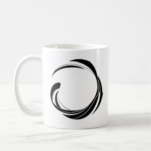 Caneca De Café Design de Círculo de Redemoinho Abstrato – obra de