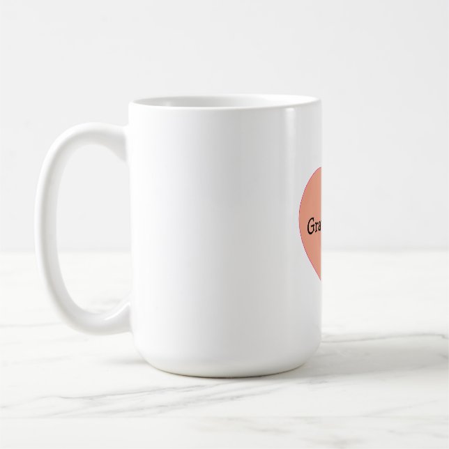Caneca De Café Design de citação de coração grateful positiva (Esquerda)