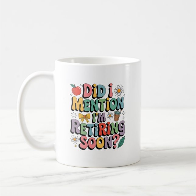 Caneca De Café Design de Citação de Professor se Aposentando em B (Esquerda)