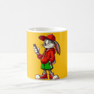 Caneca De Café Design de Coelho Travesseiro decorativo estético