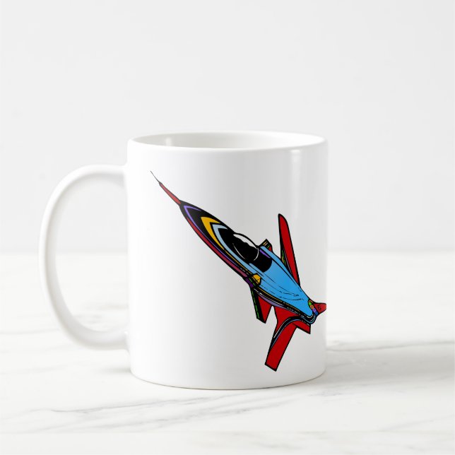 Caneca De Café Design de combate à força aérea supersônica para p (Esquerda)