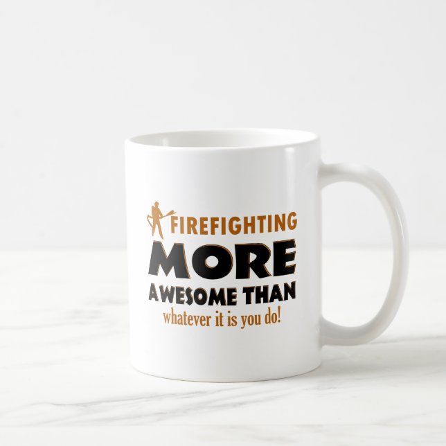 Caneca De Café Design de combate ao fogo legal (Direita)