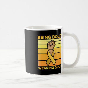 Caneca De Café Design de Consciência do Cancer para a Infância pa