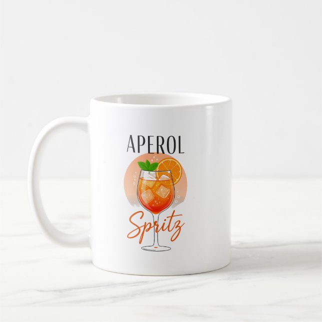 Caneca De Café Design de Coquetel Aperol Spritz (Esquerda)