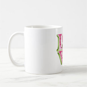 Caneca De Café Design de Coração de Amor de Melancia Fofa