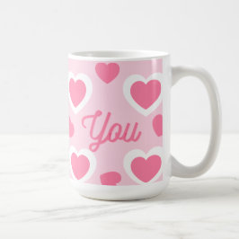 Caneca De Café design de corações fofinhos