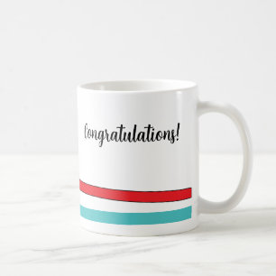 Caneca De Café design de corte de fita de parabéns