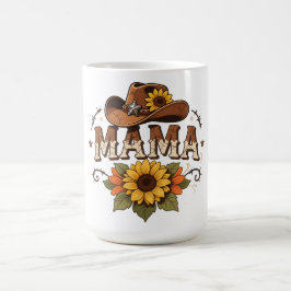 Caneca De Café Design de Cowgirl Girassol Mama Western