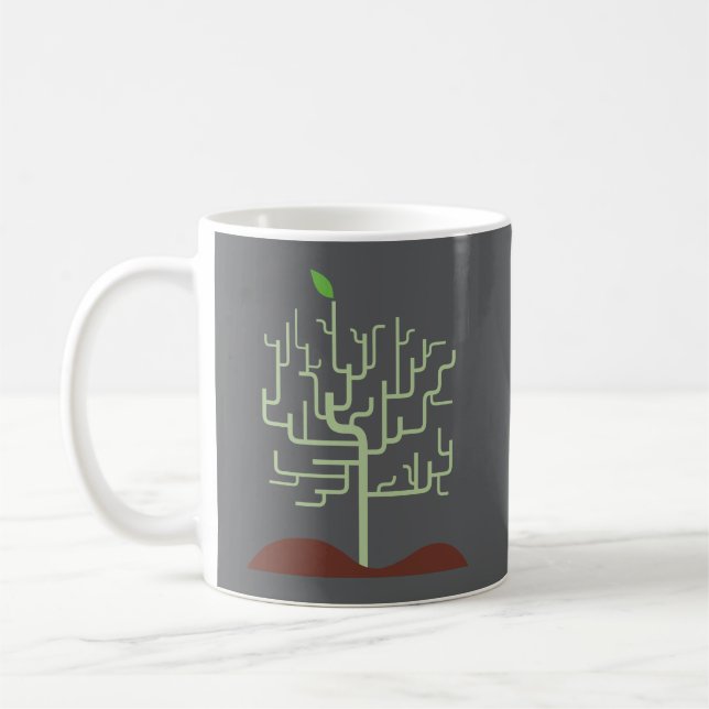 Caneca De Café Design de Crescimento da Metamorfose Simbólica (Esquerda)