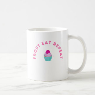 Caneca De Café Design de Cupcake Frost Eat Repeat