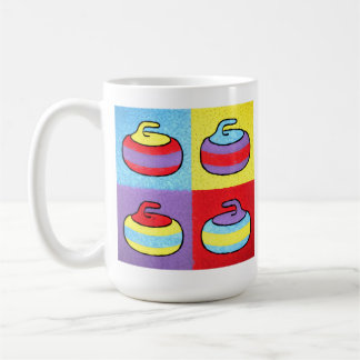 Caneca De Café Design de Curling que é Pop Art