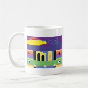 Caneca De Café Design de Decoração e Negrito Maximalista para Art