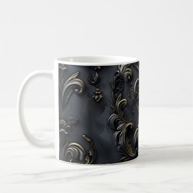 Caneca De Café Design de decoração gótica elegante (Esquerda)