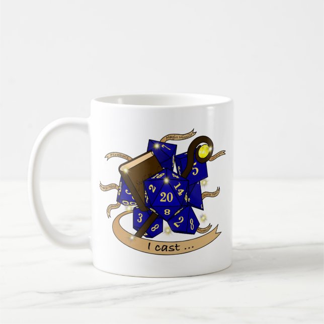 Caneca De Café Design de Dice do Assistente (Esquerda)