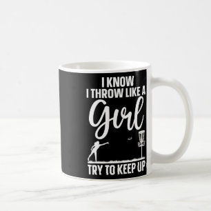 Caneca De Café Design de Disc Golf Engraçado para Menina Mulher A
