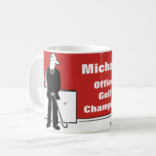 Caneca De Café Design de diversão para o taco de golfe