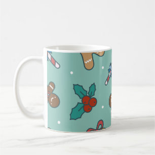 Caneca De Café Design de doces festivos de Natal